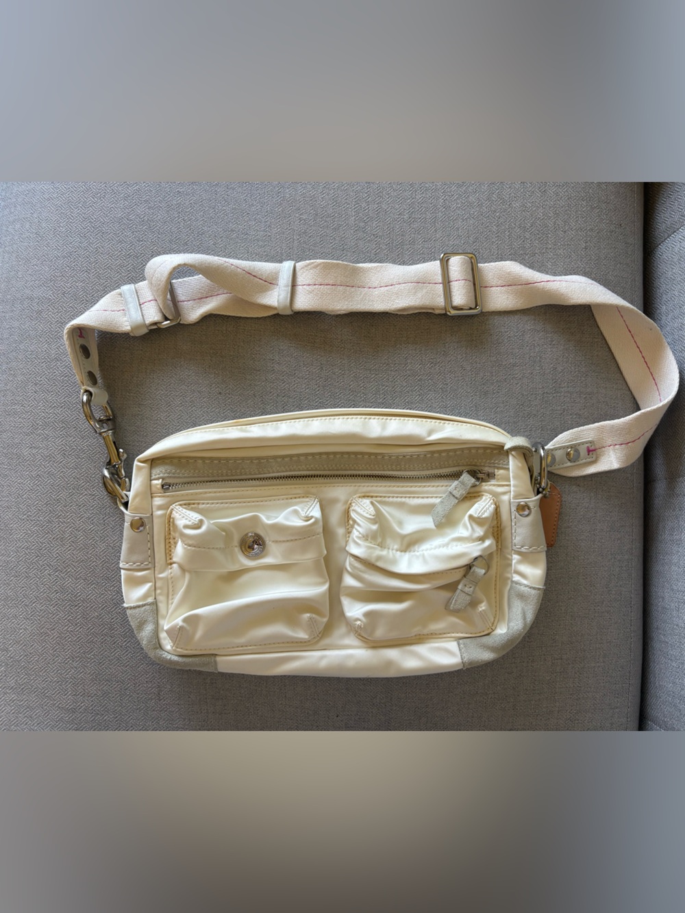 Coach Hampton Ivory Satin Purse
